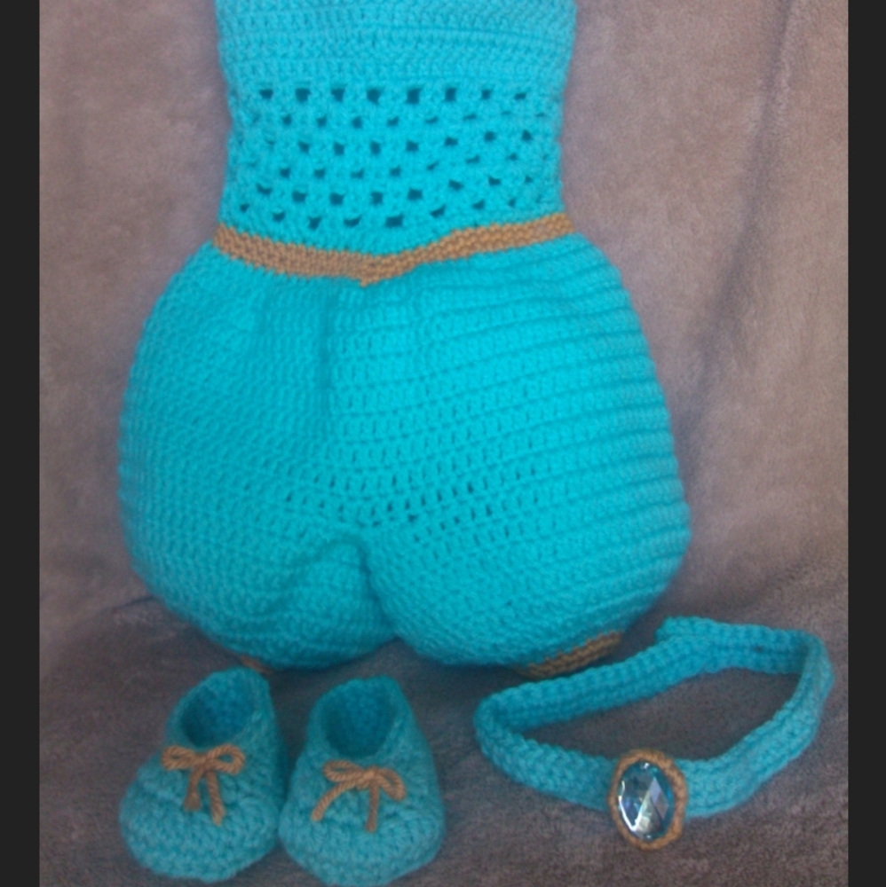 0-3 months Crochet Aladdin Disney Princess Jasmine Newborn Infant Costume